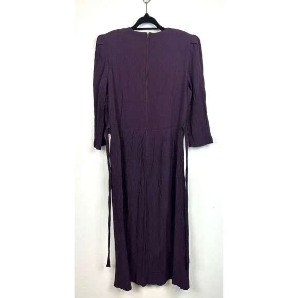 Miss Dorby Vintage 90s Purple Maxi Dress Floral Brocade Patchwork Size 12 Church - Picture 8 of 9